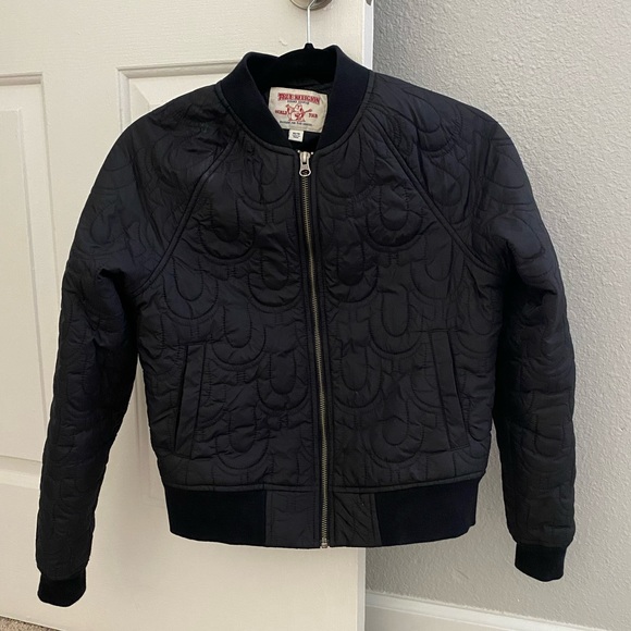 True Religion Jackets \u0026 Coats | True Religion Womens Quilted Bomber Jacket | Color: Black | Size: Xs | Eba_Qofh's Closet